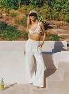 Princess Polly Petite Ogilvie Linen Blend Pants In White