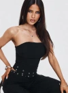 Princess Polly Petite Passionette Strapless Top In Black