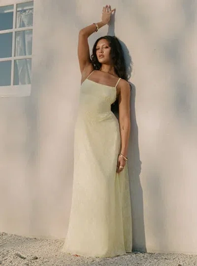 Princess Polly Petite South Of France Sheer Maxi Dress In Yellow