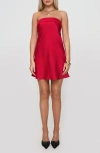 Princess Polly Phillipa Strapless Minidress In Red