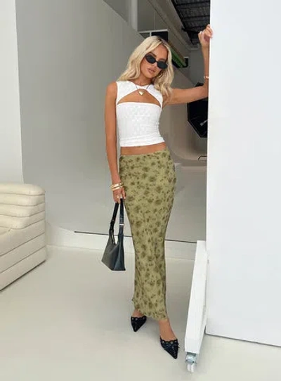 Princess Polly Piazia Maxi Skirt In Green