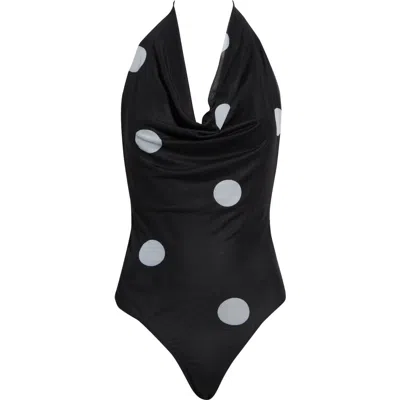 Princess Polly Plunge Neck Bodysuit Cleona In Black
