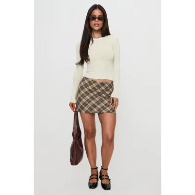 Princess Polly Point Of View Plaid Miniskirt