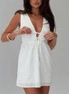PRINCESS POLLY POKEY MINI DRESS WHITE BRODERIE