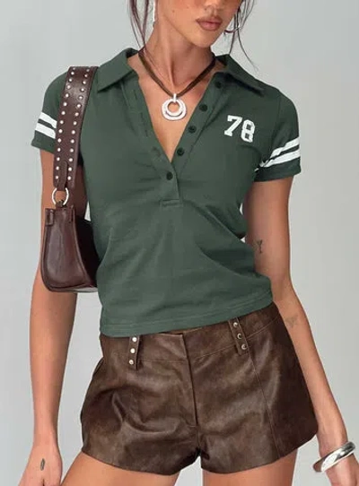 Princess Polly Polo 78 Top In Green