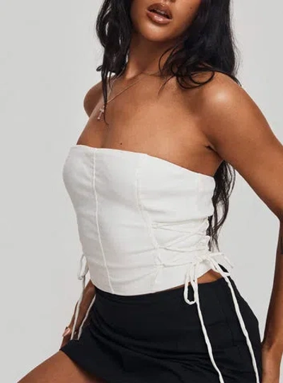 Princess Polly Poppet Strapless Top In White