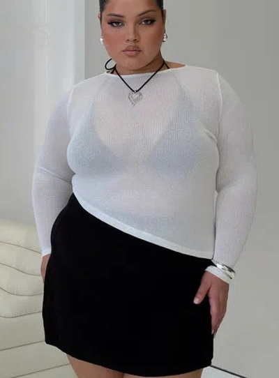 Princess Polly Pratt Long Sleeve Top In White