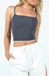 Princess Polly Premier Layered Halter Stretch Camisole In Grey