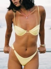 Princess Polly Presson Shine Underwire Bikini Top In Yellow