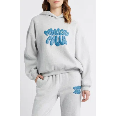 Princess Polly Puffy Logo Hoodie In Gray