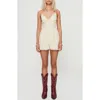 Princess Polly Pyper Open Back Romper In Neutral