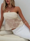 Princess Polly Quinnie Strapless Top In Cream