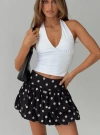 Princess Polly Quintessa Bubble Hem Mini Skirt Black / White In Black/white