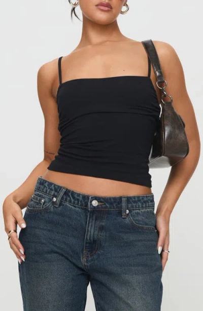 Princess Polly Race My Mind Ruched Camisole In Black