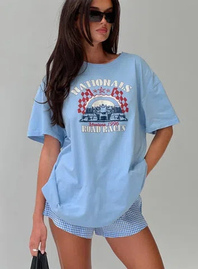 Princess Polly Races 1996 Oversized Tee In Blue