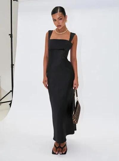 Princess Polly Radioactive Bias Cut Maxi Dress In Black