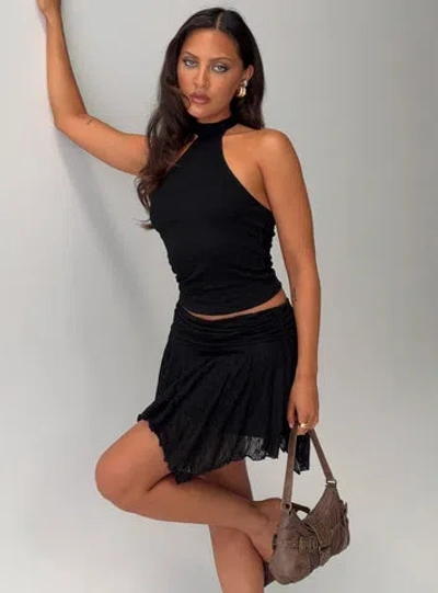 Princess Polly Raeann Frill Mini Skirt In Black