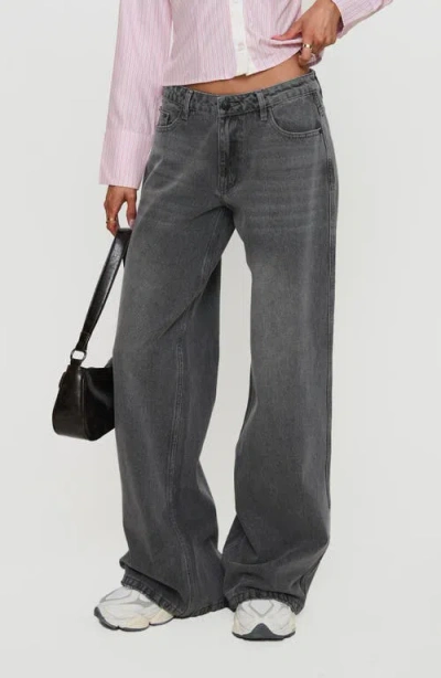 Princess Polly Ramos Low Rise Wide Leg Jeans