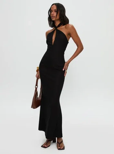 Princess Polly Rapture Halter Maxi Dress In Black