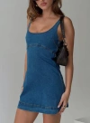 Princess Polly Rautha Denim Mini Dress In Mid Wash