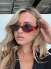 Princess Polly Rayden Sunglasses In Red