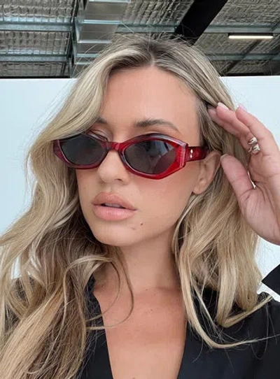 Princess Polly Rayden Sunglasses In Red