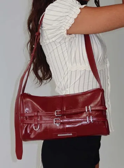 Princess Polly Recognize Buckle Detail Bag In Red