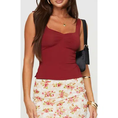 Princess Polly Rehna Tank In Burgundy