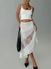 Princess Polly Rennar Maxi Skirt In White / Polka Dot