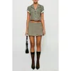 Princess Polly Rhom Check Cotton Crop Button-up Shirt & Miniskirt Set