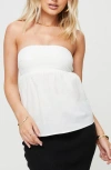 Princess Polly Rhonda Strapless Smocked Top In White