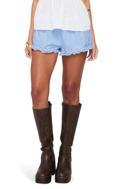 Princess Polly Rhubarb Lace Shorts In Blue