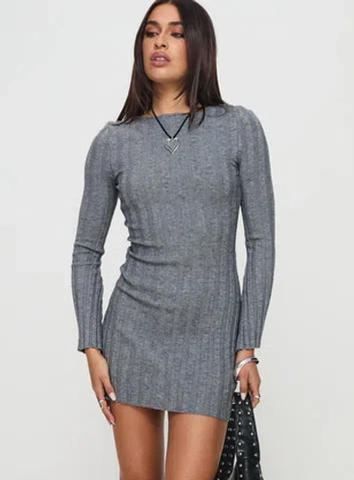 Princess Polly Rich Girl Mini Dress In Grey Marle