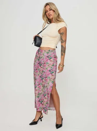 Princess Polly Rinaldie Maxi Skirt In Pink Multi