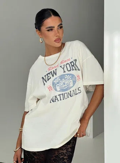 Princess Polly Road Race Nationals Tee In White