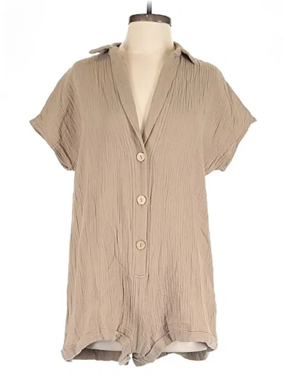 Pre-owned Princess Polly Romper In Brown