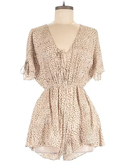 Pre-owned Princess Polly Romper In Tan