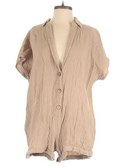 Pre-owned Princess Polly Romper In Tan