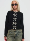 Princess Polly Rosalee Cardigan In Black / White