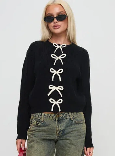 Princess Polly Rosalee Cardigan In Black / White