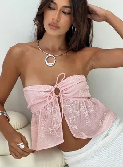 Princess Polly Rosenberg Strapless Top In Pink