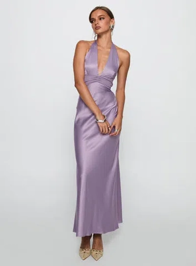Princess Polly Rousseau Halter Maxi Dress In Mauve
