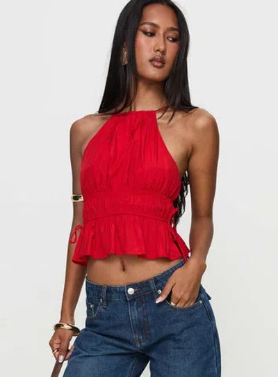 Princess Polly Rozier Top In Red