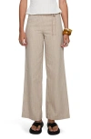 Princess Polly Rush Hours Tie Waist Flare Pants In White