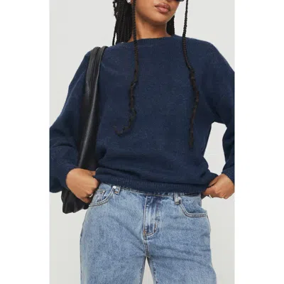 Princess Polly Ryanna Oversize Crewneck Sweater In Navy