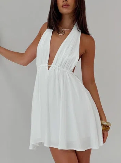 Princess Polly Saddler Mini Dress In White