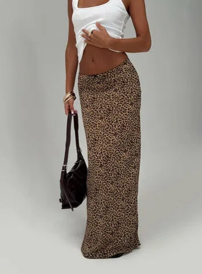 Princess Polly Saffrone Maxi Skirt In Leopard