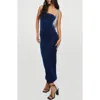 Princess Polly Samper Metallic Sparkle Strapless Maxi Dress In Navy