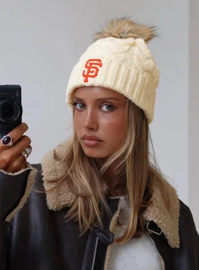 Princess Polly San Francisco Giants Knit Beanie In White