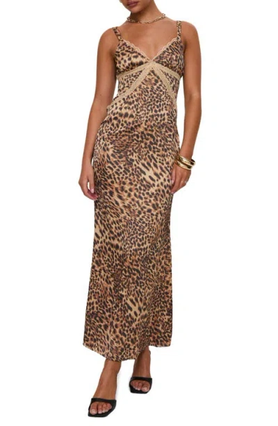Princess Polly Sanctuary Leopard Print Maxi Dress In Brown